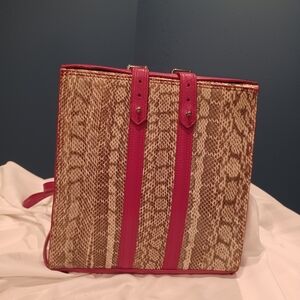 Stylish Pink and Brown Women's Bag